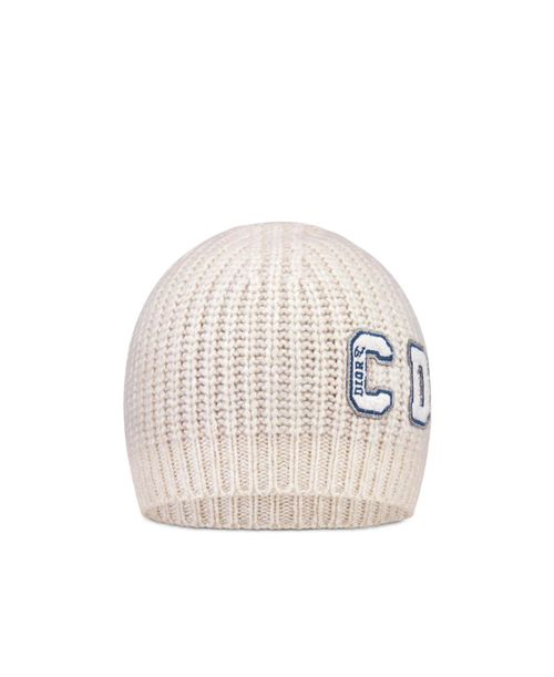 Baby Dior Logo Flocked Beanie