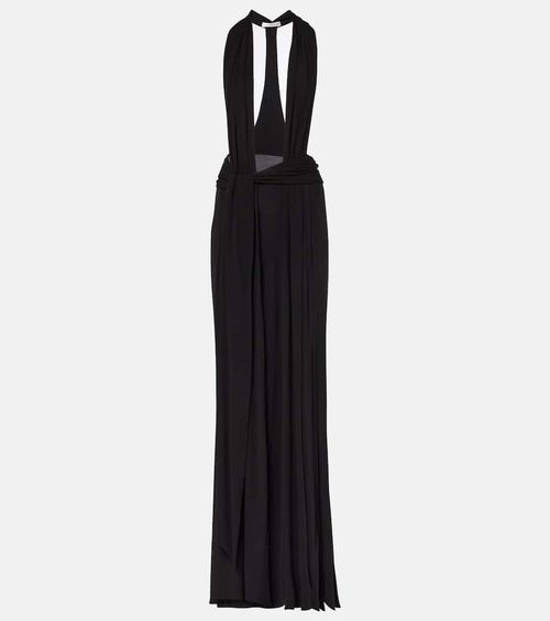 Trapeze draped jersey gown