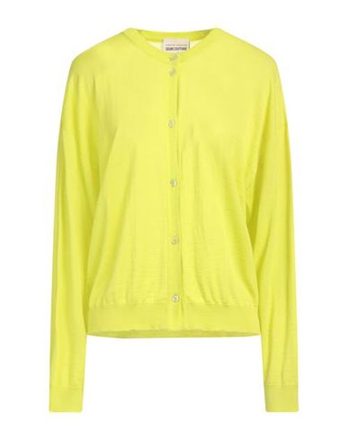 Woman Cardigan Lime green Size M Virgin Wool