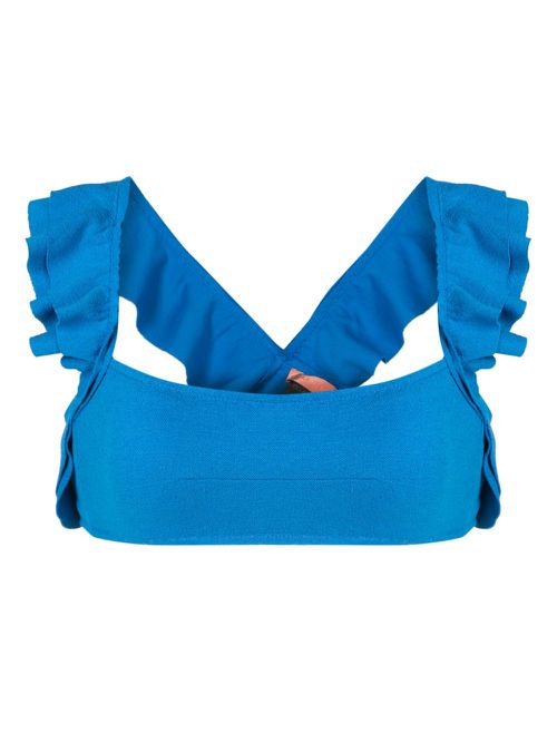 Jasper ruffled bikini top - Blue