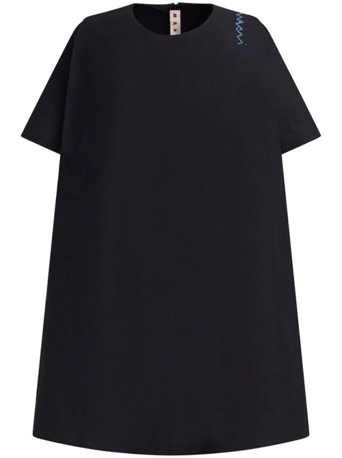 Cotton mini dress - Black