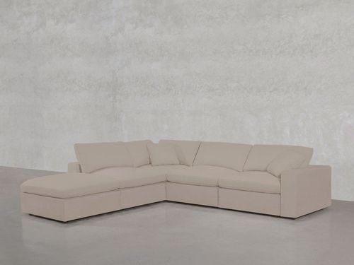 5-Seat Modular Corner Lounger Sectional - Desert Taupe / Extra-Deep / Standard