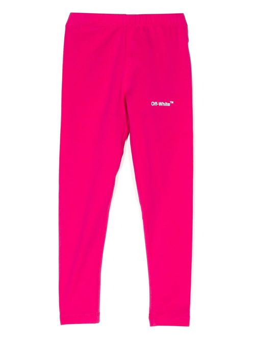 Diag-Stripe mid-rise leggings - Pink