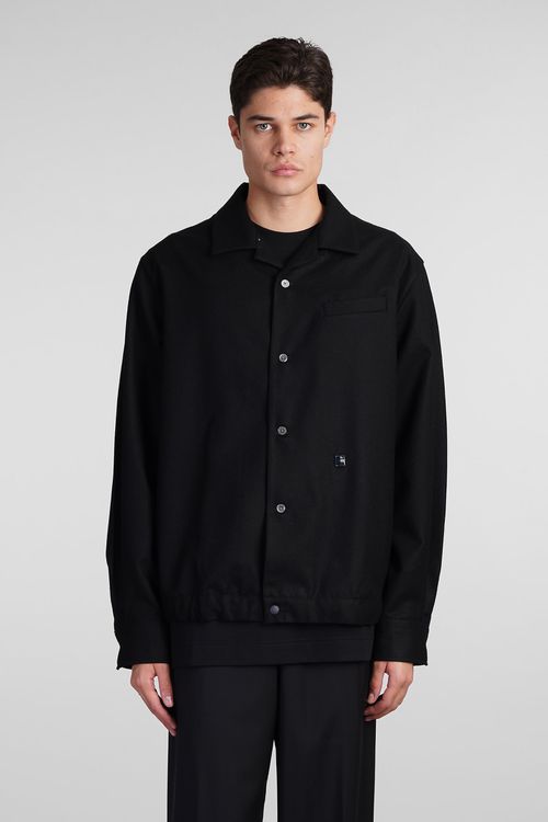Casual Jacket In Black Wool