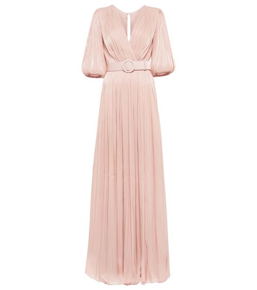 Costarellos Brennie iridescent georgette gown
