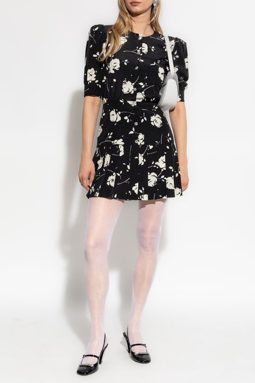 Floral Motif Dress, Women's, Black