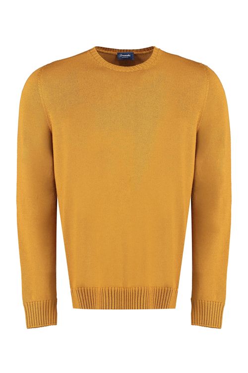 Ribbed Knit Merinos Wool Pullover for Men