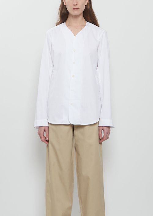 Meta Campania Collective Mason Collarless Cotton hirt White ize
