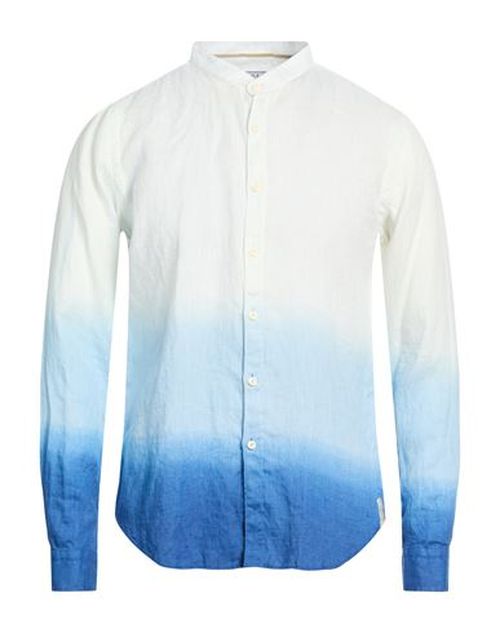 At. p.co Man Shirt Blue Size 15 Linen