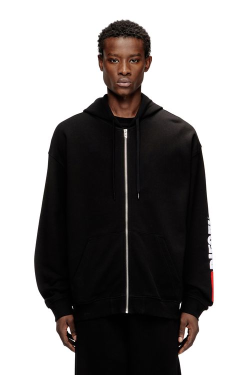 Hoodie with logo patch embroidery - Sweaters - Man -