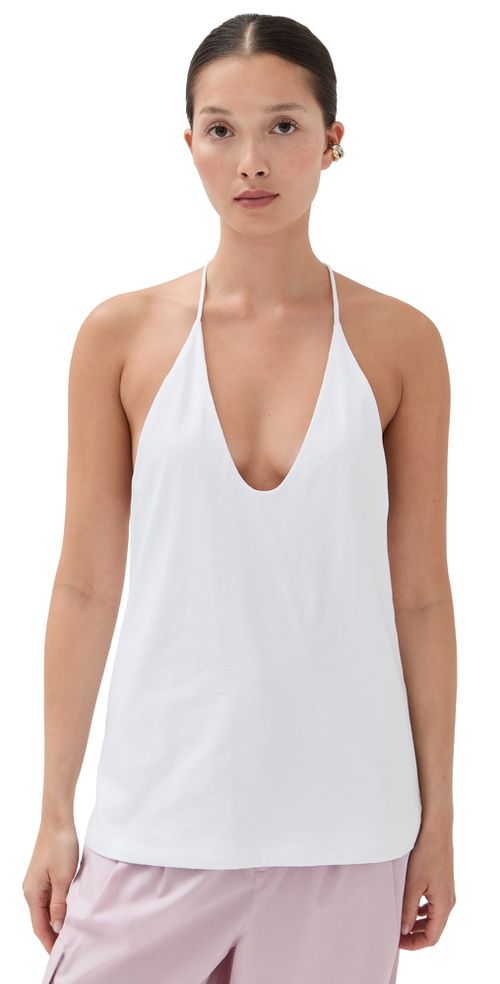 Tibi T-Shirt Program Racerback Tank White