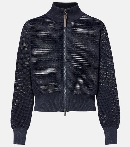 Cotton-blend cardigan