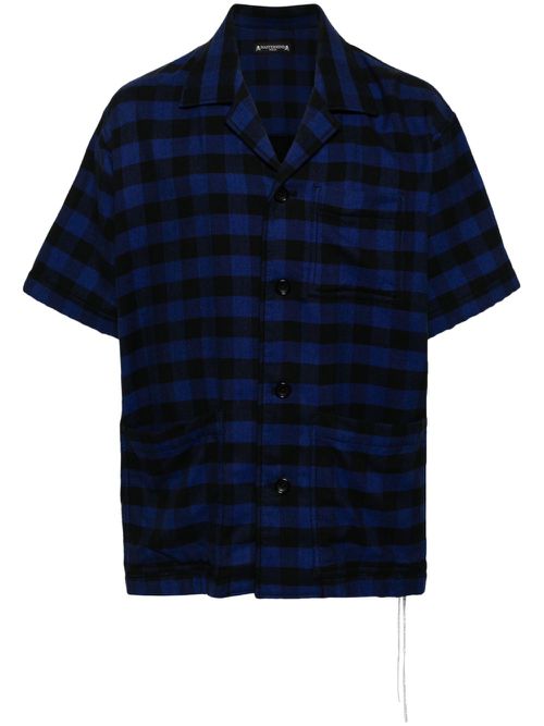 Checked cotton shirt - Black