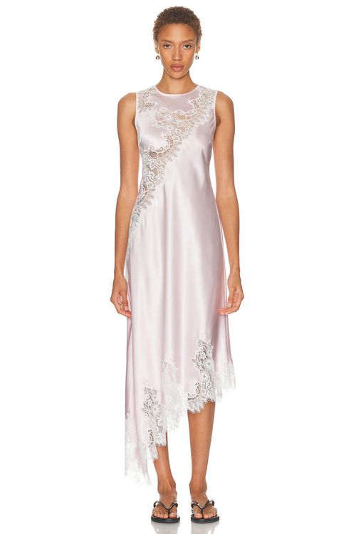 SRG KLEID ELLIS in Zartrosa & Weiß - Pink. M also in S