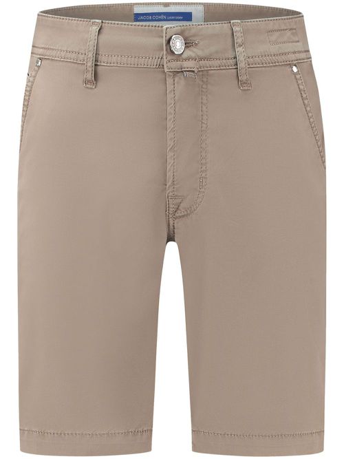 Cotton-blend bermuda shorts - Neutrals