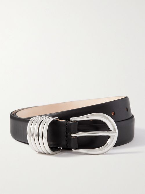 Hollyhock Leather Belt - Black