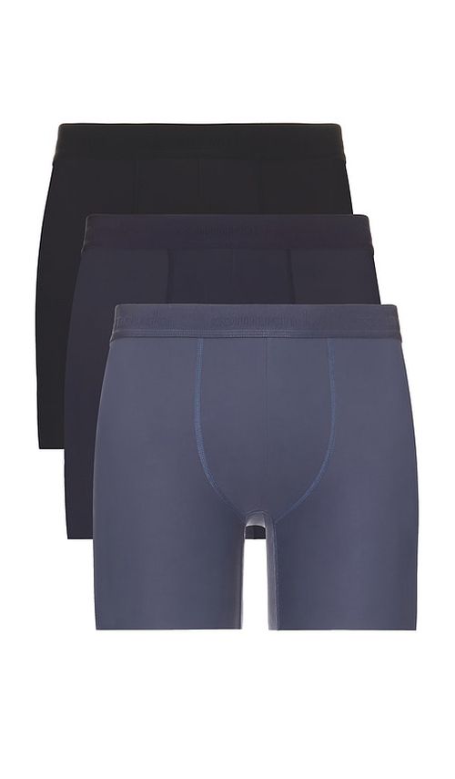 Commando Classic Microfiber 3 Pack Boxer Brief in Navy. - S also in L, M, XL/1X
