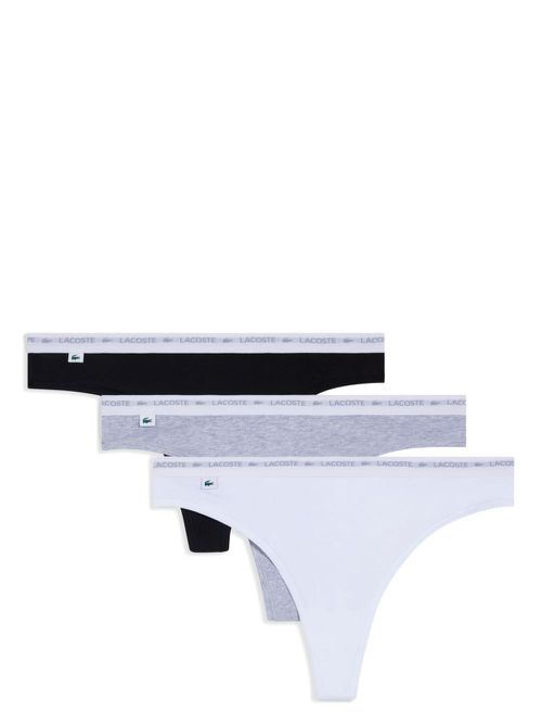 Logo-waistband thong (pack of three) - White