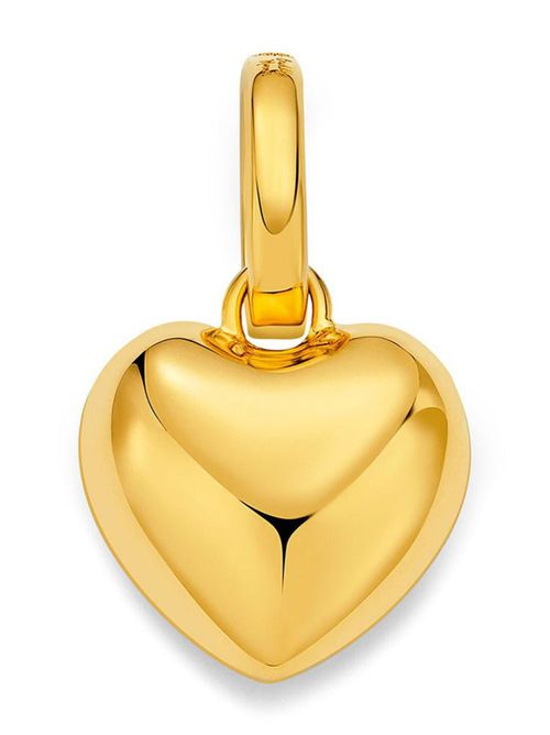 18kt yellow heart pendant charm - Gold