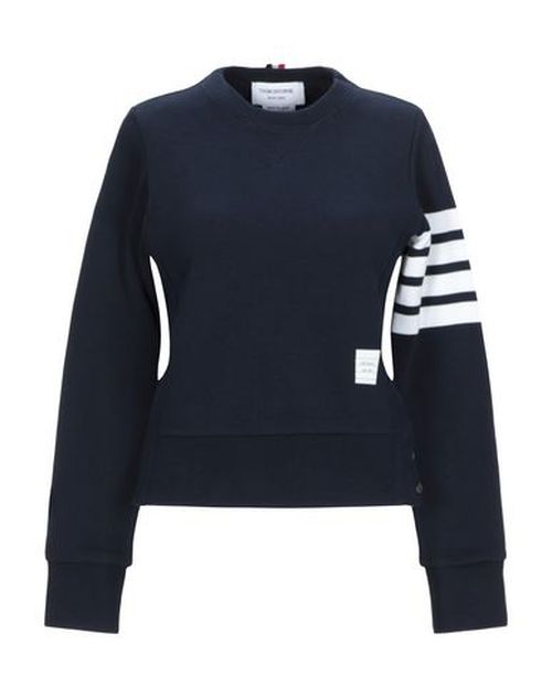 Thom Browne Woman Sweatshirt Midnight blue Size 2 Cotton