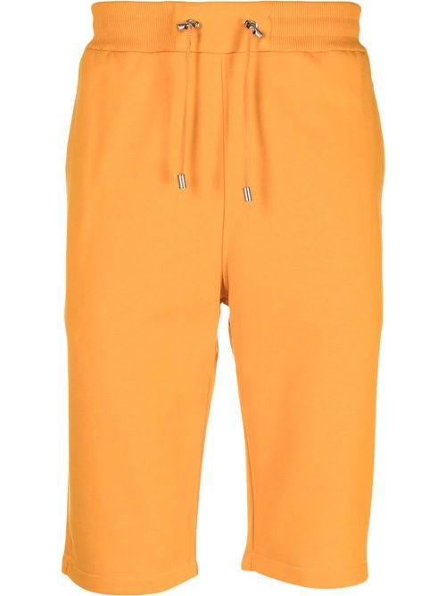 Drawstring-waist cotton shorts - Orange
