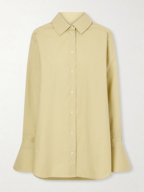 Haze Cotton-poplin Shirt - Green