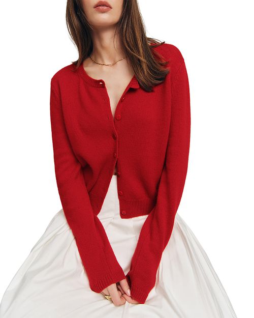 Clara Cashmere Crewneck Cardigan