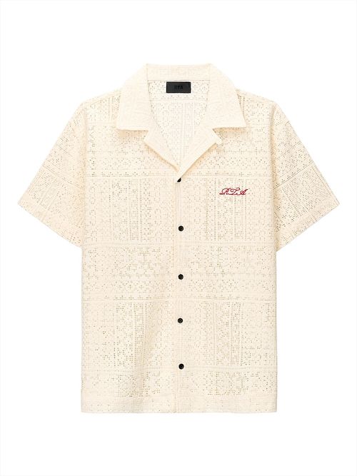 Men's Chaparral Nathan Cotton-Blend Oversized Camp Shirt - Sand