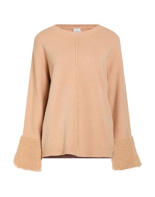 Z. o.e. Zone Of Embroidered Woman Sweater Sand Size S Viscose, Polyester, Polyamide