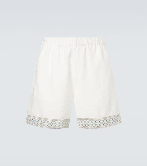 Crochet-trimmed Bermuda shorts