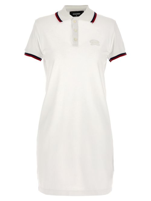 -Maxi Cut Out Polo Dress Abiti Bianco-Donna