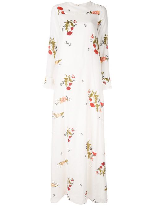 Soiree floral print dress - White