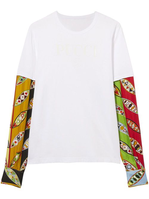 Graphic-print long-sleeve T-shirt - White