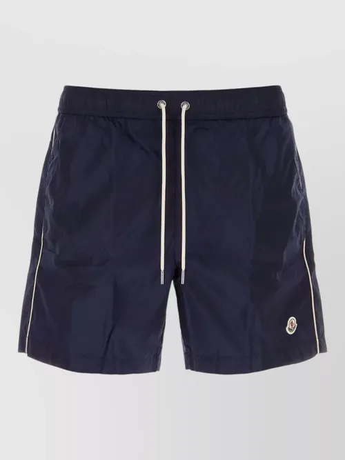 Moncler - nylon swim shorts side stripes back pocket
