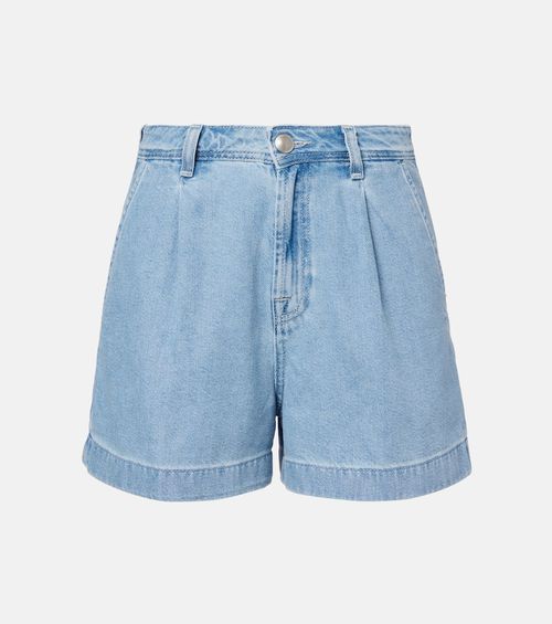 7 For All Mankind Hana pleated denim shorts