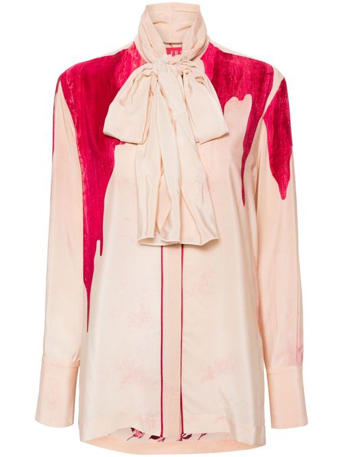 Eunice palm-print shirt - Pink