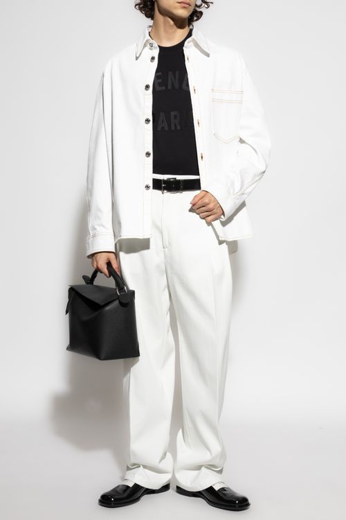 Wide-leg Trousers, Men's, White