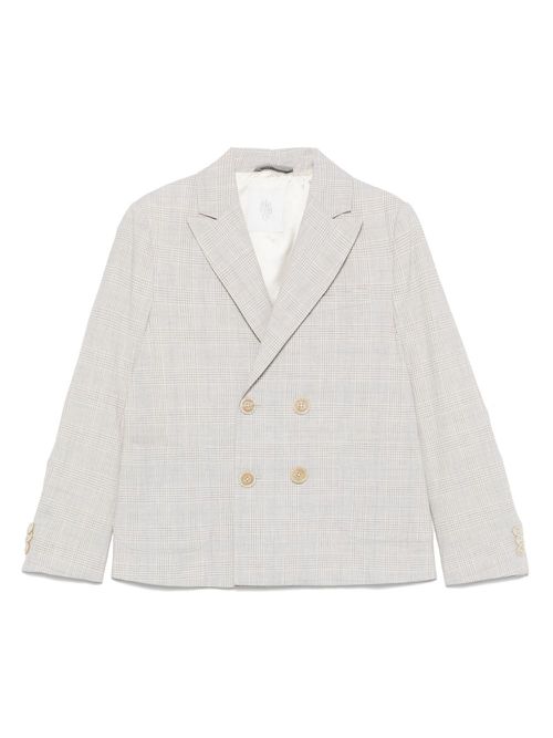 Eleventy Kids checked blazer - Grey