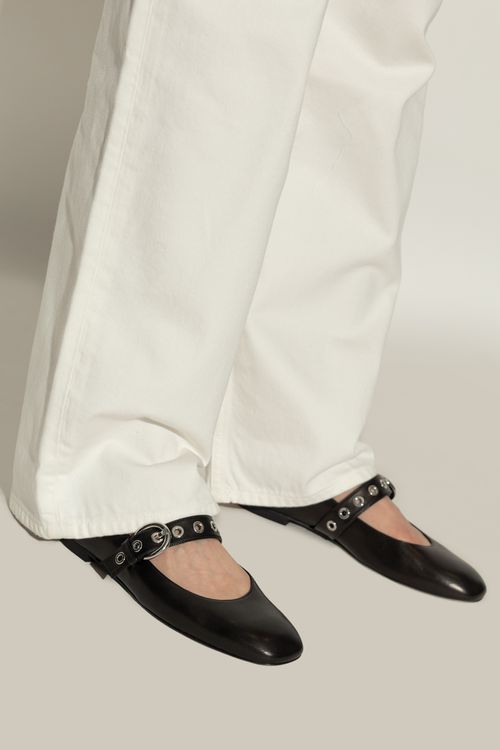 Stuart Weitzman "Ballerina Flats 'Mary Jane'", Women's, Black