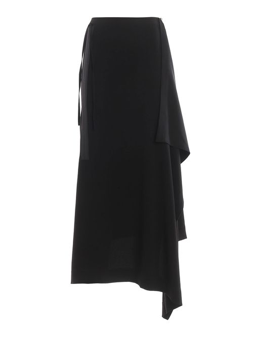 Black asymmetric skirt