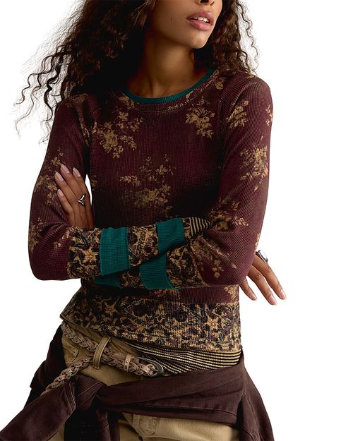 Easy Does It Cotton Stretch Printed Top