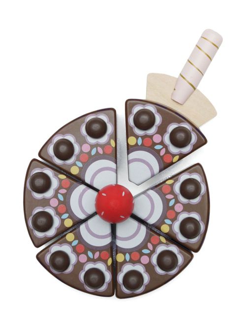 Chocolate Gateau Sliceable Cake toy - Brown