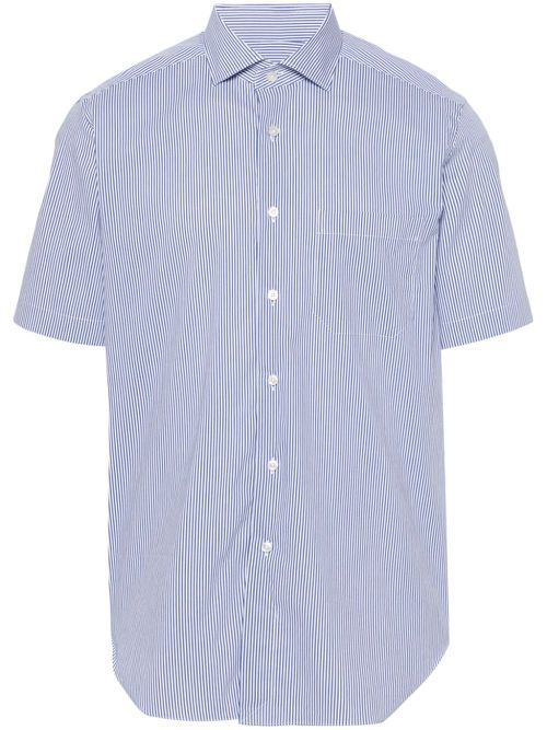 Short-sleeve striped shirt - Blue