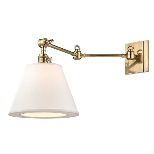 Hillsdale 13" Wall Sconce in Aged Bra