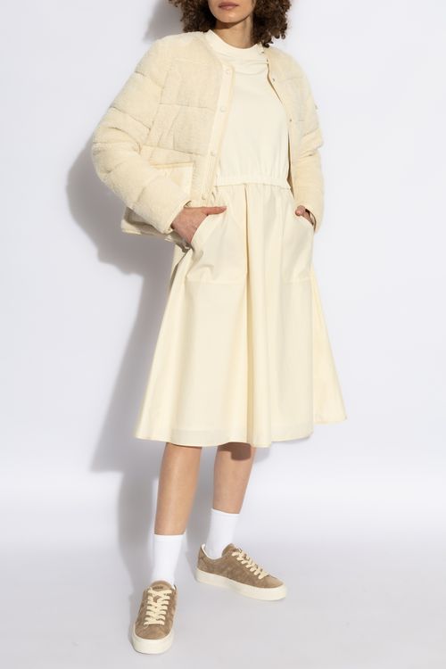 Cotton Dress With Pockets, Women's, Cream