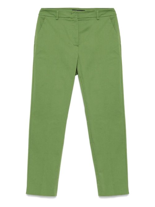 Stretch-cotton pants - Green