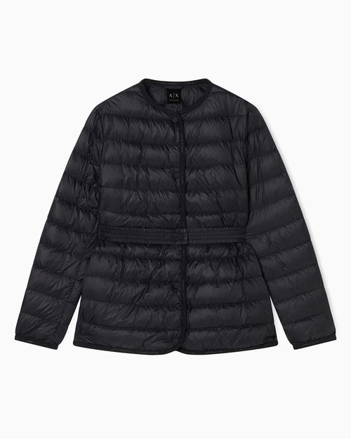 Short Quilted Nylon Down Jacket