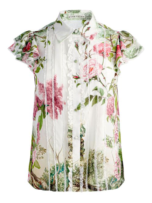 Alice + olivia Minda blouse - White