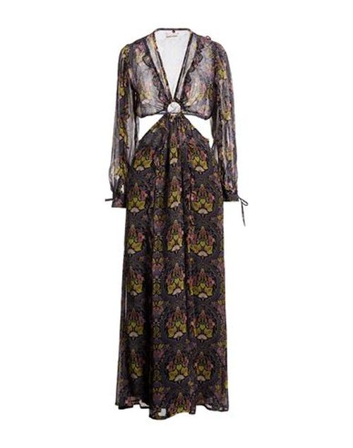 Woman Maxi dress Dark purple Size M Viscose
