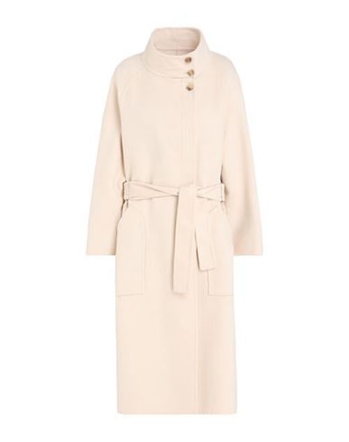Woman Coat Beige Size 2 Virgin Wool, Cashmere